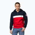 Pánska mikina Pitbull Gibson Hooded dark navy/red