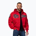 Pánska bunda Pitbull Aero Flight Hooded fluo/red