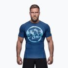 Pánske tričko Pitbull Rashguard Logo Palms blue