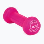 Gumovaná činka Body Sculpture BW 513 z PVC 1 kg pink