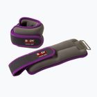 Závažia na zápästia Body Sculpture Bb 2700U 2 x 0,5 kg grey/purple
