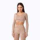 Dámske tréningové tričko s dlhým rukávom Carpatree Yasmine Seamless beige stone wash