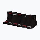 Skarpetki dziecięce Nike Jordan Legend Ankle Quarter 6 pack black