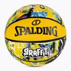Spalding Graffiti 7 basketbalová lopta zelená a žltá 249338