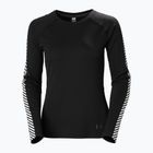 Dámsky termoaktívny longsleeve Helly Hansen Lifa Active Stripe Crew black