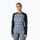 Dámska termoaktívna mikina Helly Hansen Lifa Merino Midweight Graphic Crew navy star pixel