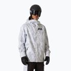 Pánska lyžiarska bunda Helly Hansen Ullr D Shell Graphic grey fog snow camo aop