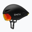 Cyklistická prilba Smith Jetstream TT matná čierna/chromapop červená zrkadlová/čierna
