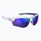 Slnečné okuliare Under Armour Yard Dual S3 matné biele modré/modré viacvrstvové oleofóbne okuliare
