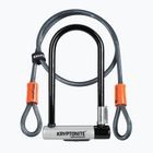 Zámok na bicykel Kryptonite Kryptolok Standard U-Lock + kábel Kryptoflex čierna/sivá