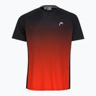 Pánske tenisové tričko HEAD Topspin čierno-oranžové 811422