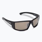 Cyklistické okuliare Bliz Drift Polarized S3 matné čierne/hnedé strieborné zrkadlo