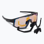 Bliz Vision Nano Optics Nordic Light S2 matné čierne/svetlé koralové/oranžové modré multi okuliare na bicykel
