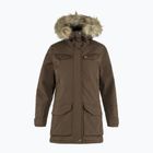 Dámsky zateplený kabát Fjällräven Nuuk Parka tmavý dub