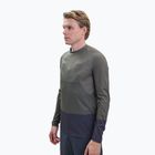 Pánske cyklistické tričko longsleeve POC MTB Pure epidote green/sylvanite grey