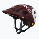 MTB cyklistická prilba POC Tectal Race MIPS garnet red/hydrogen white matt