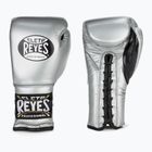 Boxerské rukavice Cleto Reyes Lace Up Sparring silver