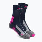 Dámske trekingové ponožky X-Socks Trek Outdoor midnight blue/pink/lt grey melange