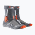 Ponožky X-Socks Trek X CTN stone grey melange/ x-orange