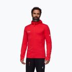 Pánska trekingová mikina Mammut Taiss Light ML s kapucňou mammut red