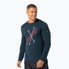 Pánsky longsleeve super.natural Kryssede Ski blueberry/fresh white/high risk red