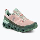 Dámske trekové topánky On Cloudwander Waterproof pink-green 7398278