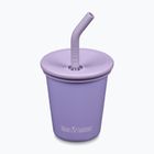 Hrnček KLEAN KANTEEN Steel Straw Lid 296 ml paisley purple