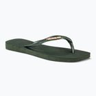 Dámske žabky Havaianas Square Logo Metallic green olive