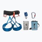 Pánska lezecká sada s úväzkom Black Diamond Momentum Harness blue/black