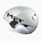 Cyklistická prilba MET Codatronica white/silver matte glossy