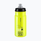 Cyklistická fľaša Elite Jet 550 ml žltá fluo/čierna s logom