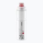 Cyklistická fľaša Elite Jet Plus 750 ml clear/red logo