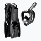 Potápačská súprava Cressi Baron + Tonga black/black/black