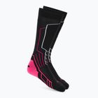 Dámske lyžiarske ponožky Mico Medium Weight Warm Control Ski black/fuchsia fluo