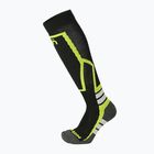 Detské lyžiarske ponožky Mico Medium Weight Warm Control Ski nero giallo fluo