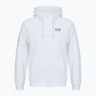 Pánska mikina Emporio Armani EA7 Train Logo Series Extended Logo Hoodie Fz white / black