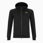 Pánska mikina Emporio Armani EA7 Train Logo Series Extended Logo Hoodie Fz black / gold