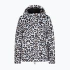 Dámska lyžiarska bunda EA7 Emporio Armani Ski Kitzbuhel Softshell fancy white animalier
