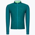 Pánsky cyklistický dres Santini Colore Winter zelený 2W216075RCOLORPUR0TE