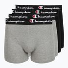 Pánske boxerky Champion Trunk Knit oxford grey melange/oxford grey melange/black