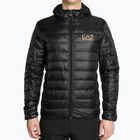 Pánska bunda EA7 Emporio Armani Train Core ID Down Light Hoodie black/gold s logom