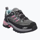 Detské turistické topánky CMP Rigel 2.0 Low Waterproof grey/acquarius/pink fluo