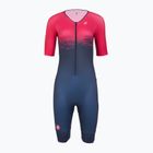 Dámska cyklistická kombinéza Castelli Core Tri W belgian blue/bright rose