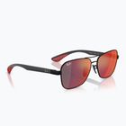 Slnečné okuliare Ray-Ban Rb8336M Scuderia matt black/dark grey mirror blue/red