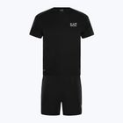EA7 Emporio Armani Ventus7 Travel čierny set tričko + šortky