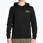 Pánska mikina EA7 Emporio Armani Train Logo Series Hoodie Extended Logo Coft black/gold logo