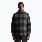 Pánska bunda Woolrich Alaskan Wool Check Overshirt charcoal buffalo