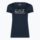Dámske tričko EA7 Emporio Armani Train Shiny navy blue/logo light gold