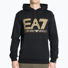 Pánska mikina EA7 Emporio Armani Train Logo Series Oversize Logo Hoodie Coft black