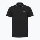 Pánska polokošeľa EA7 Emporio Armani Core Identity Piqué čierna